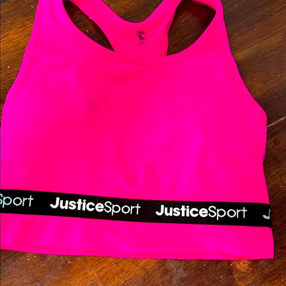 Justice Sport Neon Pink Tank Top